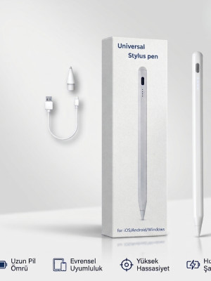 Universal Stylus Kalem - Tüm Tablet Ve Telefonlar İle Uyumlu Hassas Dokunmatik Ekran Kalemi