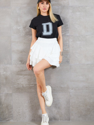 Kadın D Baskılı T-shirt Kadın D Baskılı T-shirt