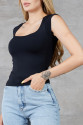 Kadın U Yaka Kısa Kol Likralı Body Kadın U Yaka Kısa Kol Likralı Body