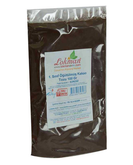 1. Sınıf Öğütülmüş Kakao Tozu 100 Gr Paket