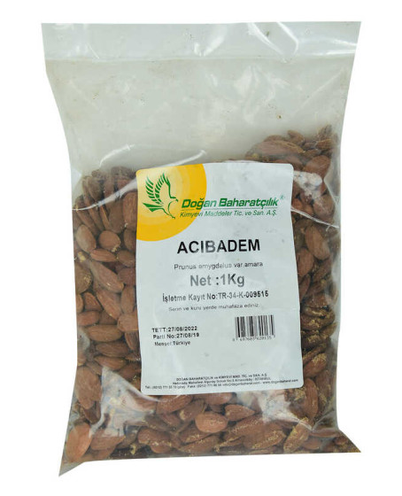Acı Badem Çiğ Doğal 1000 Gr Paket