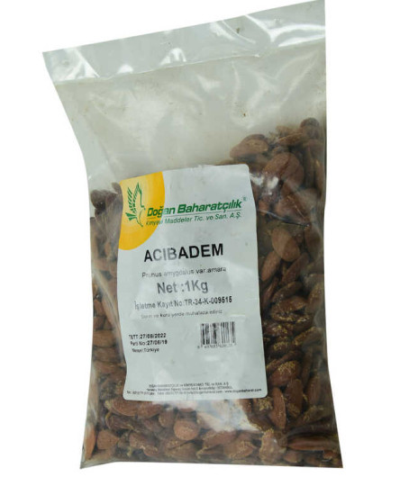 Acı Badem Çiğ Doğal 1000 Gr Paket