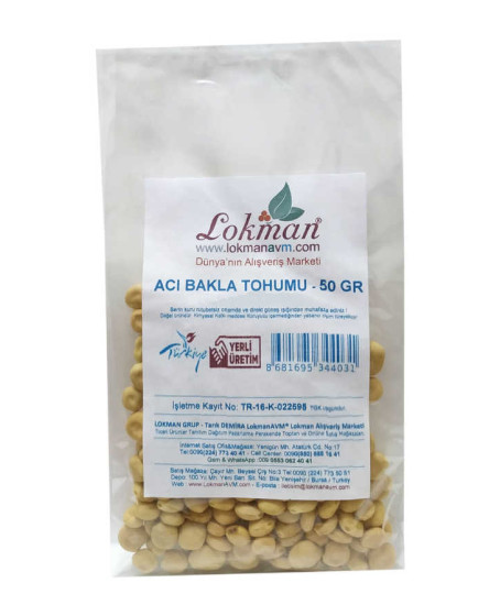 Acı Bakla Tohumu Yahudi Baklası Doğal 50 Gr Paket