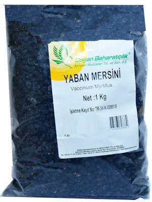 Acı Yaban Mersini Siyah Doğal 1000 Gr Paket