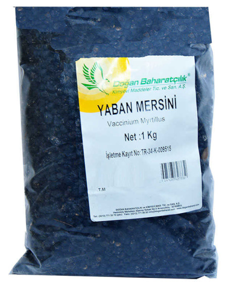 Acı Yaban Mersini Siyah Doğal 1000 Gr Paket