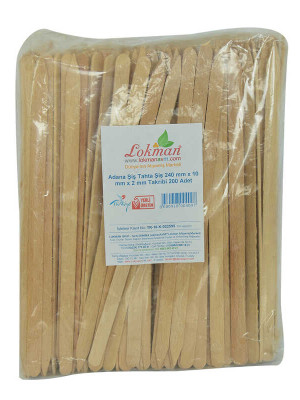 Adana Şiş Tahta Şiş 240 mm x 10 mm x 2 mm Takribi 200 Adet 1 Paket