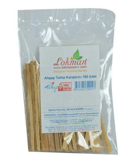 Ahşap Tahta Çay Kahve Karıştırıcı 100 Adet Paket