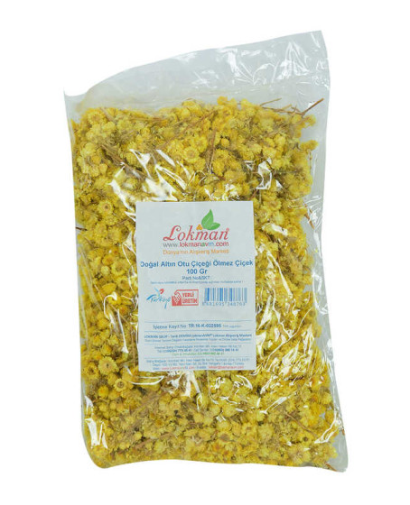 Altın Otu Çiçeği Ölmez Çiçek Doğal 100 Gr Paket