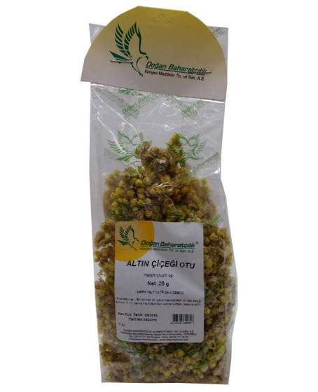 Altın Otu Çiçeği Ölmez Çiçek Doğal 25 Gr Paket