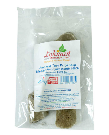 Amonyak Tuzu Parça Kalıp Nişadır - Amonyum Klorür 100 Gr Paket