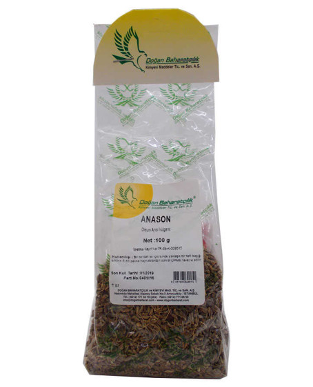 Anason Tohumu Doğal Tane 100 Gr Paket