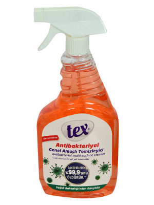 Antibakteriyel Genel Amaçlı Temizleyici Tüm Yüzeyler İçin Turuncu Spreyli 750 ML