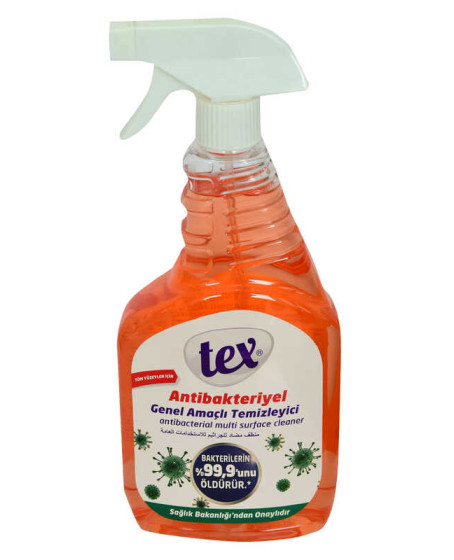 Antibakteriyel Genel Amaçlı Temizleyici Tüm Yüzeyler İçin Turuncu Spreyli 750 ML