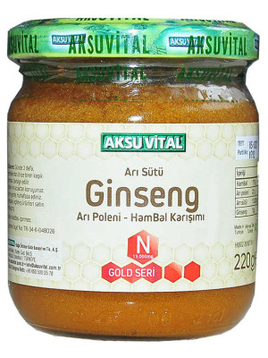 Arı Sütü Ginseng Polen Bal Karışımı 220 Gr