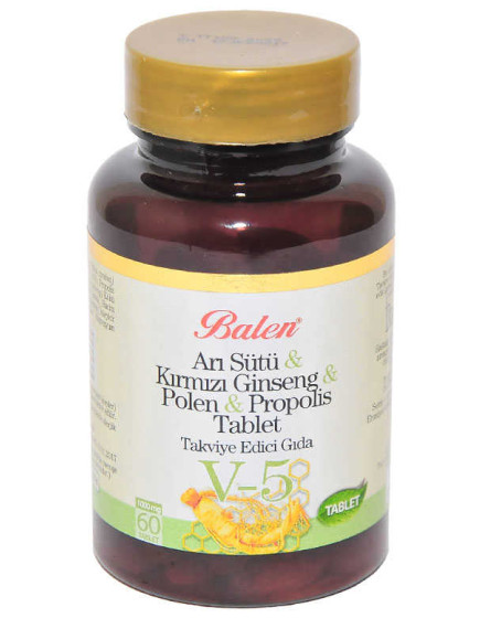 Arı Sütü & Kırmızı Ginseng & Polen & Propolis 60 Tablet
