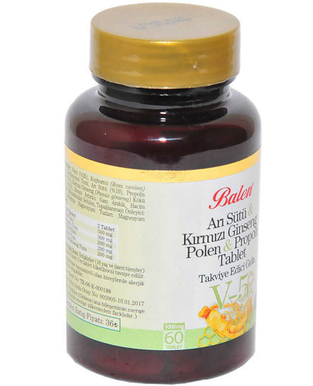 Arı Sütü & Kırmızı Ginseng & Polen & Propolis 60 Tablet