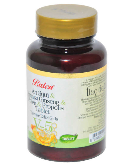 Arı Sütü & Kırmızı Ginseng & Polen & Propolis 60 Tablet