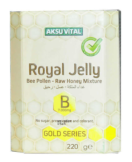 Arı Sütü Polen Bal Karışımı B 7.000 Mg Gold Seri 220 Gr