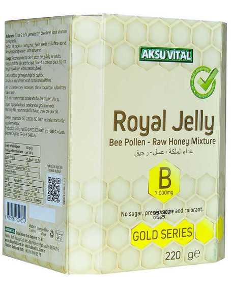Arı Sütü Polen Bal Karışımı B 7.000 Mg Gold Seri 220 Gr