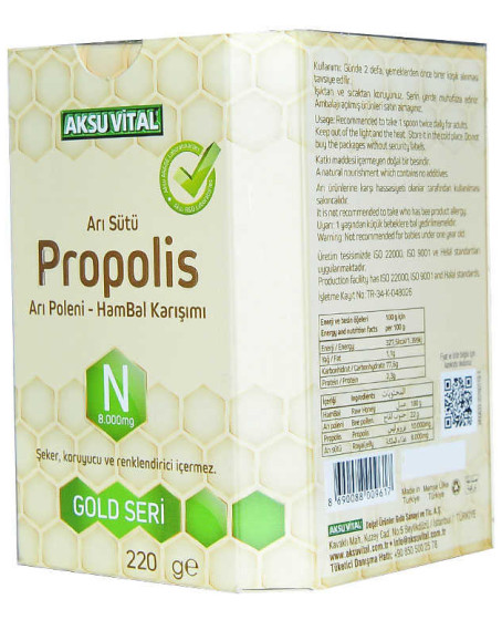 Arı Sütü Propolis Polen Bal Karışımı 220 Gr