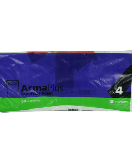 ArmaPlus Takviyeli Çanta Poşet Karma Desen Renk 40X50 50 Adet No:4