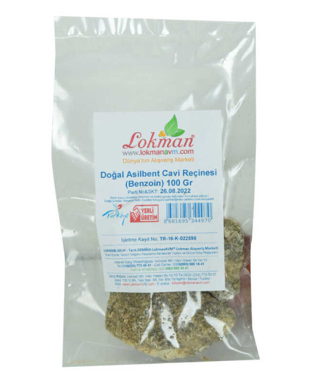 Asilbent Cavi Reçinesi Doğal Benzoin 100 Gr Paket