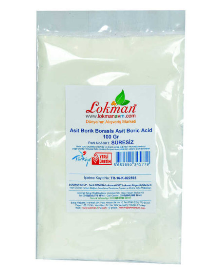Asit Borik Borasis Asit Boric Acid 100 Gr Paket