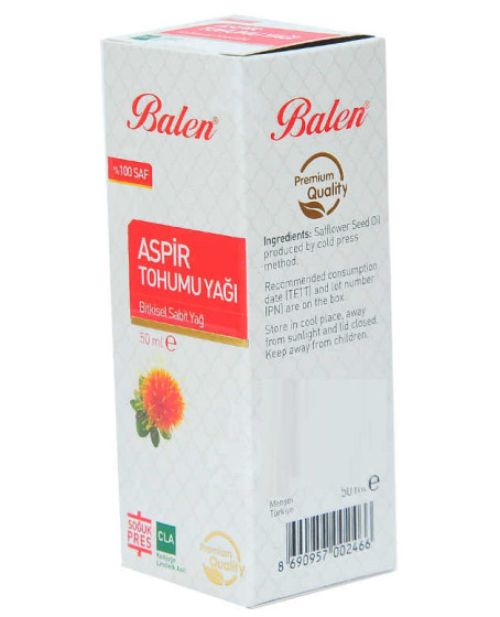 Aspir Tohumu Yağı Soğuk Pres 50 ML Cam Şişe