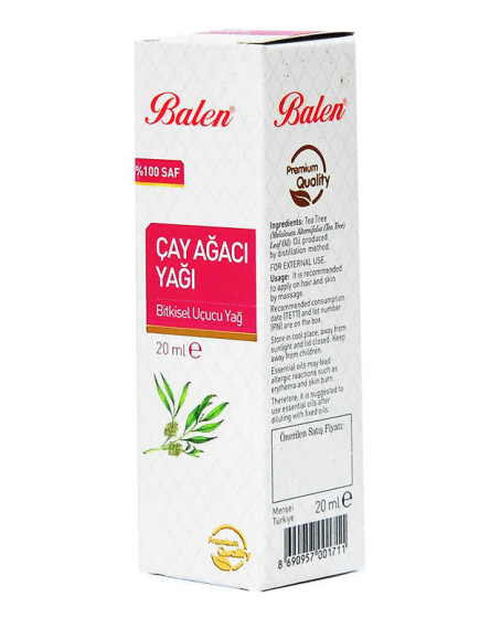 Çay Ağacı Yağı (Distilasyon) 20 ML Cam Şişe