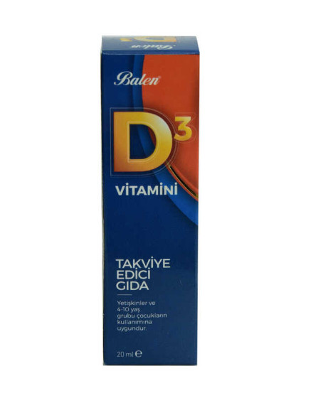 D3 Vitamini Takviye Edici Gıda 20 ML