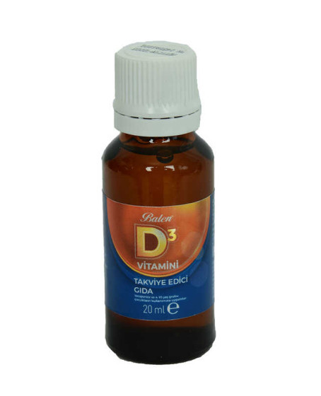 D3 Vitamini Takviye Edici Gıda 20 ML