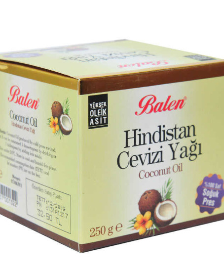 Hindistan Cevizi Yağı Soğuk Pres 250 Gr Cam Şişe