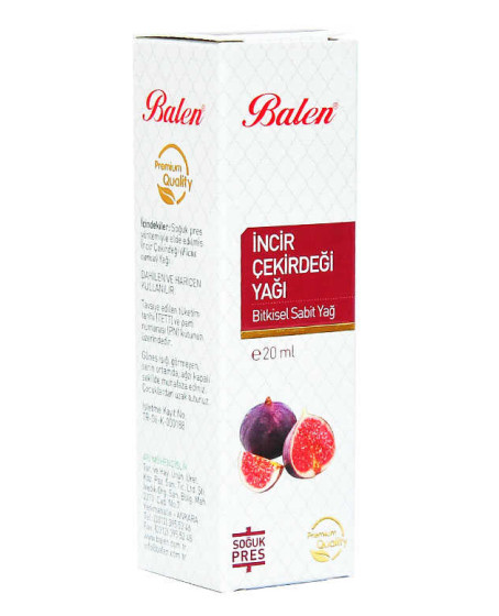 İncir Çekirdeği Yağı Soğuk Pres 20 ML Cam Şişe