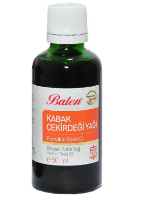 Kabak Çekirdeği Yağı Soğuk Pres 50 ML Cam Şişe