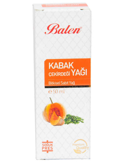 Kabak Çekirdeği Yağı Soğuk Pres 50 ML Cam Şişe