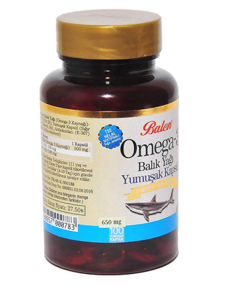 Omega 3 Balık Yağı Yumuşak 100