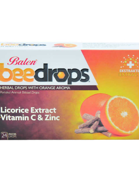 Portakal Aromalı Bitkisel Drops 24Adet