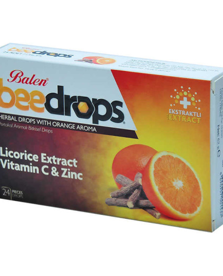 Portakal Aromalı Bitkisel Drops 24Adet
