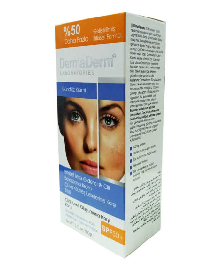 Bitkisel Leke Karşıtı Gündüz Kremi Güneş Koruma SPF 50+ 100 Gr