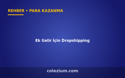 Ek Gelir İçin Dropshipping: Yan Gelir Modeli