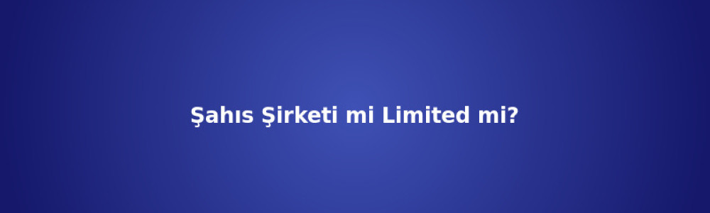 E-Ticaret İçin Şahıs Şirketi mi Limited mi? E-Ticaret İçin Şahıs Şirketi mi Limited mi?