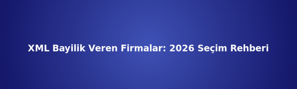 XML Bayilik Veren Firmalar: 2026 Seçim Rehberi