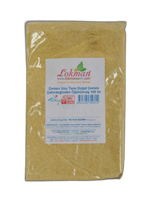 Çemen Unu Tane Doğal Çemen Çekirdeğinden Öğütülmüş 100 Gr Paket