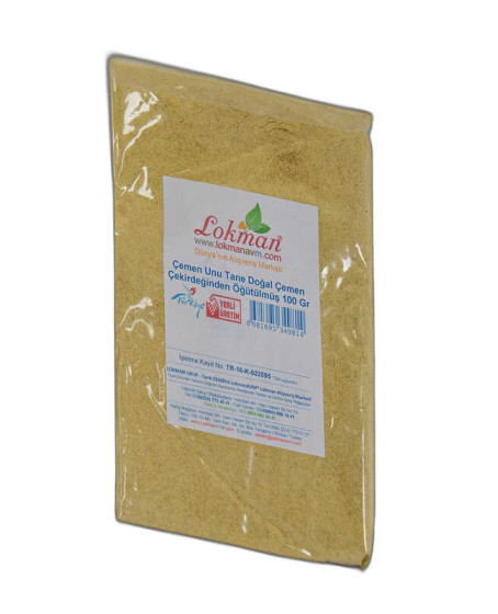 Çemen Unu Tane Doğal Çemen Çekirdeğinden Öğütülmüş 100 Gr Paket