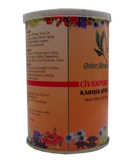 Civanperçemli Bitkisel Karışım Çay 100 Gr Teneke Kutu