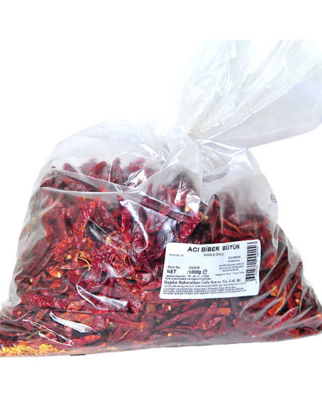 Çok Acı Biber Zehir Acı Bütün Biber 1000 Gr Paket
