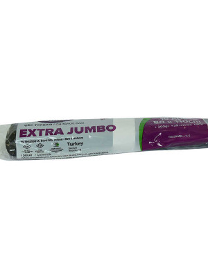 Çöp Torbası Extra Jumbo Boy 80x110Cm 300Gr 39Mikron 90Lt Siyah Rulo 10 Adet