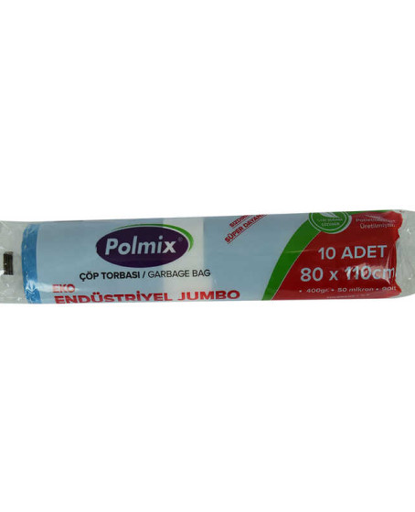Çöp Torbası Jumbo Boy 80x110Cm 400Gr 50Mikron 90Lt Mavi Rulo 10 Adet Çöp Torbası Jumbo Boy 80x110Cm 400Gr 50Mikron 90Lt Mavi Rulo 10 Adet