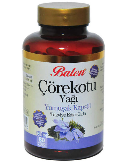 Çörek Otu Yağı 1380 Mg Yumuşak 80