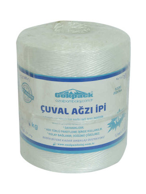 Çuval Ağzı İpi Yüzde 100 Fibrilizeli Naylon İp Beyaz 1000 Gr 1 Adet